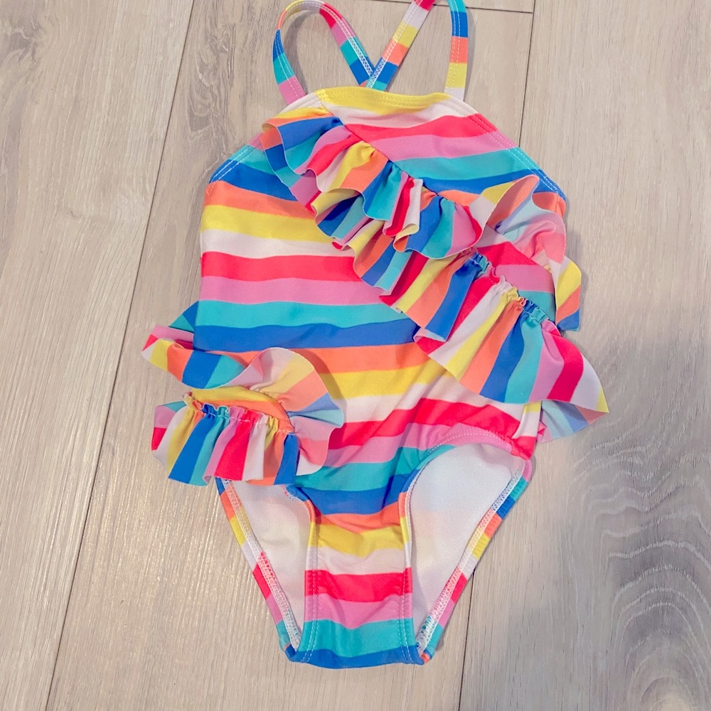 Cat & Jack bathing suit- bright colors 2T